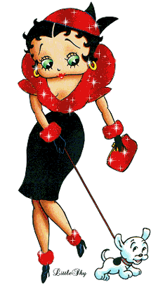 Betty with dog - Cinema, tv - Cartoons - Betty Boop!!!!!!!!